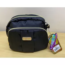 Bolsa Feminina Transversal Em Tactel Kika Hb2c14-7 Cor Preto