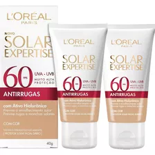 Kit 2 Protetor Loréal Expertise Antirrugas Com Cor Fps 60