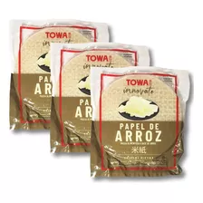 Kit 3 Papel Arroz Rice Paper Harumaki Sem Gluten 340g