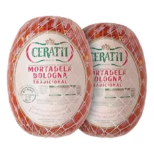 Mortadela Bologna Tradicional Ceratti Kit C/ 2 Pçs Total 14k