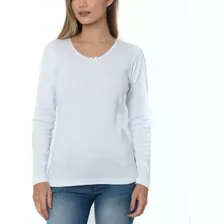 Camiseta Mujer Lady Genny K-321 Cotton Rib Manga Larga