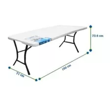 Mesa Flexible Blanca De 150x71cm Portable