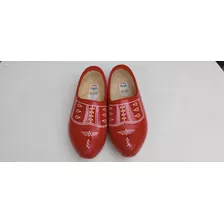Par De Sapatos Holandeses De Madeira, Originais 23cm Interno