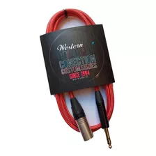 Cable Western Balanceado Plug A Xlr M - Ideal Monitor 3mts Color Rojo