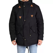 Parka Hombre Campera Abrigada Piel Corderito Capucha 