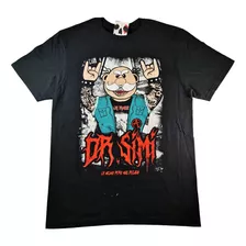 Playera Dr. Simi Cuello Redondo Basica Negra