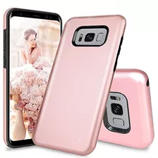 Galaxy S8 Case, [serie Sólida] [doble Capa] Absorción De Gol