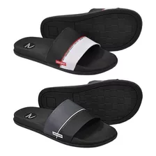 Kit 2 Pares Chinelo Slide Sandália Uzze Novo Adulto Infantil