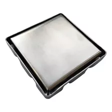 Ralo Oculto Quadrado Duplo 10x10cm Inox Flvx Hidro