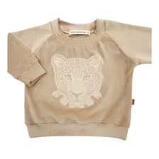 Buzo Plush Leopardo Mini Anima Invierno Bebe Kids Almendra