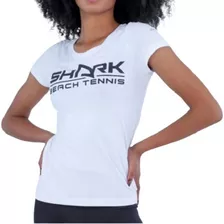 Baby Look Camiseta Feminina Shark Beach Tennis Esportes 