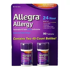 Alergia Allegra - 45 Tabletas (180 Mg Cada Una) ¡2 Paquetes