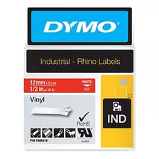 Fita Dymo Vinil 12mm Branco/vermelho 1805431 Rhino