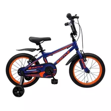 Bicicleta Infantil Battle R16 Ørsted Aluminium Color Azul Y Naranja