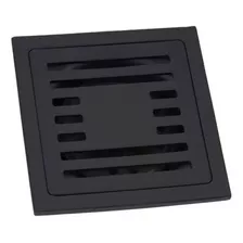 Rejilla Para Baño 10x10 En Negro Mate Anti Olor En Bronce