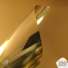 Papel Laminado - Lamicote - Dourado - 250g - A4 - 20 Folhas