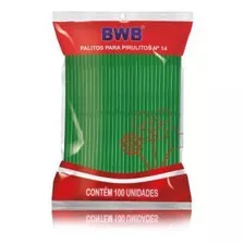 Palitos Para Pirulito 100 Unidades Médio 14cm - Verde Bwb