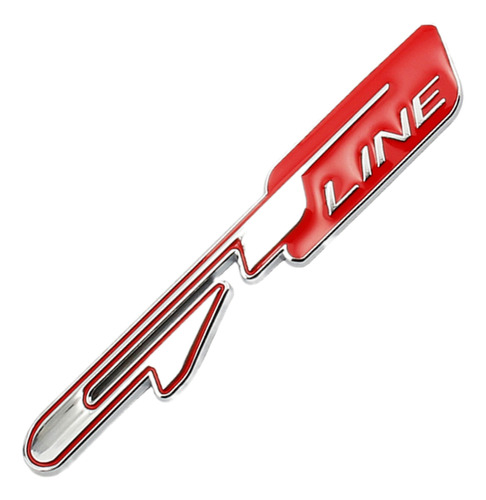 Foto de Emblema Gt Line Rojo En Metal Auto Lujo Compatible Con Kia