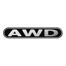 Emblema Awd Adesivo Resinado Preto Mitsubishi Asx Outlander