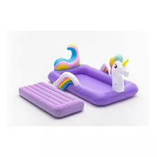 Colchón Inflable Bestway 67713 Color Violeta De 1.04m X 196cm X 84cm