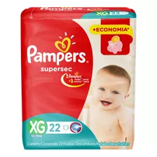 Fraldas Descartáveis Supersec Com 22 Unidades Tamanho Xg Pampers