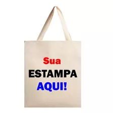 300 Sacolas Ecológicas 38x40 Personalizadas 100% Algodão Cru