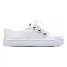 Tênis Slip On Feminino Branco Cano Curto