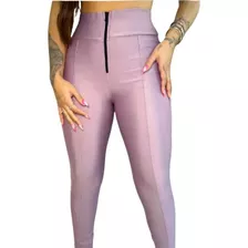 Calça Disco Cirre Hot Pants Blogueira Cintura Alta - Rosê