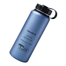 Squeeze / Cantil De Aço Inox Liquidsafe 1 Litro Azul