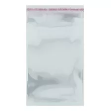 Saco Plástico Com Aba Adesiva Transparente 7cm X 17cm 100pçs