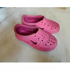 Zapatillas Nike Tipo Crocs Rosas 7c Nena Talle 24