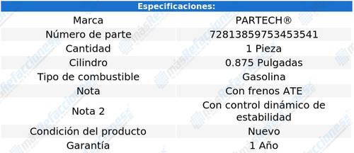 Cilindro Maestro De Frenos Volkswagen Rabbit L4 2.5l 06-09 Foto 5