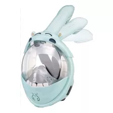 Máscara De Mergulho Snorkel Infantil Xs Azul Hipopotamo