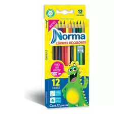 2 Cajas Norma Lápices De Colores Con 12 Piezas + Sacapuntas