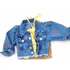 Jaqueta Jeans Destroyed Menina Infantil Blogueirinha