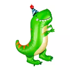 Globo Metalizado De Dinosaurio Cumpleaños 12 Unidades