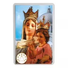 Estampita Virgen Del Rosario San Nicolás Plastificada X5u