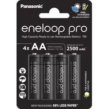 4 Pilhas Aa Recarregáveis Da Eneloop Pro 500 Recargas + Case