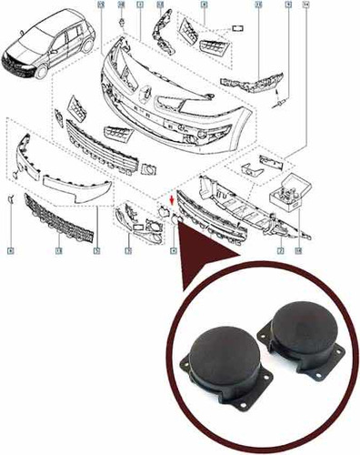 Bisel Tapas Faros Auxiliares Megane 2 09-10 1.6 Confort Foto 5