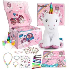 Peluche Unicornio Con Caja Sorpresa De Regalos