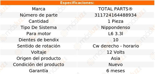 (1) Marcha Sist. Nippondenso Dodge Dynasty L6 3.3l 93 Foto 4