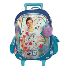 Mochila Bia Con Carro 16 PLG Disney Jean Con Squishy Lila