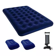 Colchón Inflable Doer 191x137 Inflador Manual Y 2 Almohadas