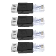 4 Unids Ethernet A Usb Adaptador Usb 2.0 Hembra A Rj45 Ether