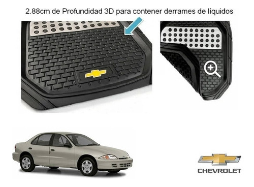 Tapetes 4pz Bandeja 3d Logo Chevrolet Cavalier 2005 Foto 3