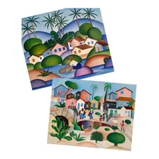 2 Poster Médio Tarsila Do Amaral Pescador + Morro Da Favela 