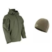 Combo Campera Tácticas Impermeable + Gorro Micro Polar