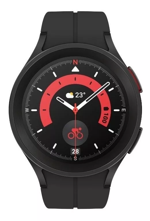 Samsung Galaxy Watch5 Pro (bluetooth) 1.4  Caixa 45mm De  Titânio  Black Titanium, Pulseira  Black Titanium E O Arco  Black Titanium Sm-r920