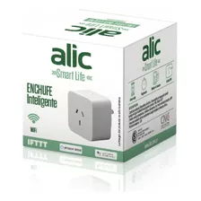 Enchufe Toma Inteligente Alic Smart Domotica Wifi Alexa 10a 220v Color Blanco