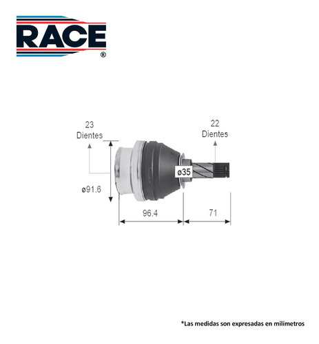 Espiga L/caja Izq-der Chevrolet Tornado 1.8l 2004-2019 Race Foto 2